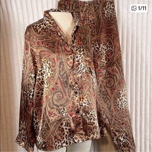 Morgan Paisley PJ and Leopard Print Women's Top
